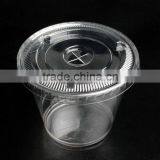 Most Popular in Europe-- Medium Size (9oz/270ml) Translucent Disposable Plastic Ice Cream Cup With Matching Flat or Dome Lids thumbnail-2