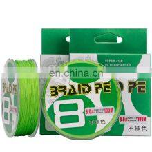 Best Quality 100m 8 Strands Fishing Line With Green Color 7.3kg-36.4kg Tension Braided Fishing Line thumbnail-5