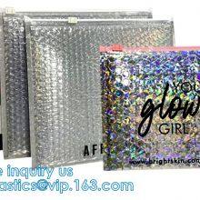 Metallic Foil Film PE Film PE Bubble Cosmetics Reclosable Ziplockk Zipper Bubble Bag 100% Eco-Friendly Waterproof thumbnail-3