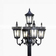 China manufacturer European round ball garden lamp pole light electric power E27 Park villa courtyard garden Lighting fixtures