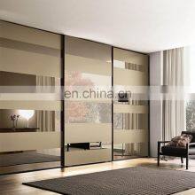 Design Bedroom Wall Transparent Big Closet Wooden Clothes Sliding Wardrobe Cabinets in the Wall thumbnail-1