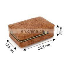 Luxurious Smoker Cedar Lining Humidor Leather Travel Holder Cigar Case Without Cutter & Lighter for Cigar Gift Set thumbnail-4