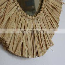 Wholesale Seagrass Wall Mirror Bohemian in Natural Straw Sun Mirrors Wall Decor Best Price Woven Vietnam Supplier thumbnail-2