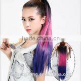 Dip Dyed Three Tone Pony Tail Wigs Synthetic Hair Wig Hair Extension Ponytail Wig thumbnail-1