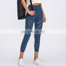 Women Spring Summer Workout Clothing Sexy Mesh Capris Yoga Tight Pants Leggings for Women Fitness thumbnail-1