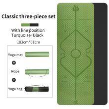 Classic Three-piece Set Double Layer Yoga Tpe Mat Custom Double-layer Non-slip Tpe Mat thumbnail-2