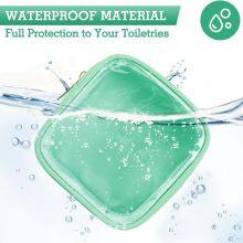 Small Cosmetic Bag, Clear Mini Makeup Bag for Purse, Pretty Preppy Makeup Bag With Zipper,PVC & Nylon Watertight Travel Toiletry Bag Organizer Coin Purse for Women Men Girls thumbnail-2