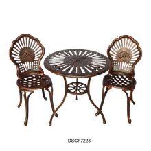 Garden Outdoor Round Table Cast Iron Aluminium Dining Coffee Tables Waterproof Sturdy Durable Balcony Patio Furniture Bistro Sets thumbnail-1