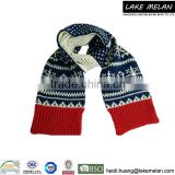 Hot Selling Acrylic Knitted Scarf With Jacquard Pattern For Christmas