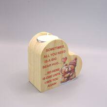 Heart Shaped Candle Holder Wooden Ornaments thumbnail-2