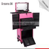 OEM Welcome Professional Beauty Makeup Vanity Case/trolley Makeup Box With Lighted Mirror