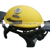 Yellow Round Small Gas Portable Barbecue Grill with 2 Folding Tables                        
                                                Quality Choice