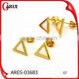 18K Gold Plate 2 Gram Gold Beautiful Designed Earring Round Coin Earring Stud thumbnail-4