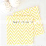 Party Supplies Eco Friendly Yellow Chevron Paper Napkins thumbnail-1