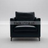 Modern Elegant Leather Sofa Set in Black New Design 2016 thumbnail-5