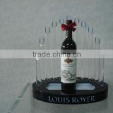 latest wine lightting display , acrylic bottle display stand