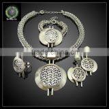 Wholesale African Fashion Silver Jewelry Set thumbnail-1