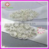 Rustic Flower Girl Sash, Rhinestone Bridal Belt, Rhinestone Bridal Garter thumbnail-1