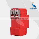SAIP/SAIPWELL New 2 Poles 440V/5KA CE Approval Din-rail Mounted Electrical Copper Lightning Rod thumbnail-1