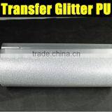 Transfer Glitter pu Vinyl Film for Garment Transfer Silver Color thumbnail-1