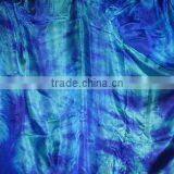 Stunning Rich Turquoise Bule Batik Semi Cricle Belly Dance Silk Veil Light Weight Wholesale Belly Dance Silk Veils,dancer Veils thumbnail-1