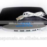 Blue LED Light Mousepad Mouse Pad Mat + 4 Ports USB HUB for PC Laptop Computer thumbnail-3