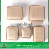 Sinicline High Quality Silver Leather Ring Box thumbnail-2