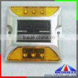 New Design Yellow and Red Color 6pcs 5mm Ultra Bright LEDs Aluminum Led Solar Road Stud With Quick Delivery thumbnail-4