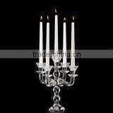 Unique 5arms Glass Candelabra Centerpiece