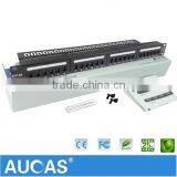 19 Inch Standard Server Rack Network Patch Panel 24 Port Cat6 UTP Unshielded Factory Offer Price thumbnail-3
