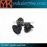 Black Round 1 Hole Lock Stopper Toggle Cord Locks Drawstring Stops thumbnail-3