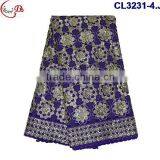 CL3231 for Chtistmas Sale Latest Fashion Design Embroidery George Lace High Quality Soft Materail for Making Women Dress thumbnail-4