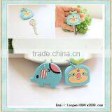 Fancy Design Elephant Shaped Soft Pvc Animal Keychain
