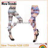 Fashion Colorful Chevron Printing Pantyhose Leggings thumbnail-1