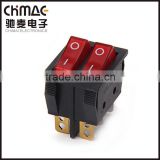 Double rocker switch with light KCD3-3 T125 16A 6 terminals CE TUV electrical switch                        
                                                Quality Choice