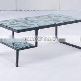 Colorful Tempered Glass Tea Table Set thumbnail-1