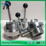 Stainless Steel Sanitary Threaded Butterfly Valve