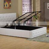 Ottoman Storage Gas Lift Bed With Crystal Buttons Headboard Quality Choice thumbnail-1