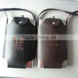 Big Stainless Steel Hip Flask With Leather Case thumbnail-2