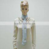TYSAF00 Small Blue New Style Polyester Scarf for Girl With Embroidery