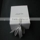 Custom Printed White Delicate Bra Storage Box With Ribbon Wholesale
