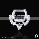 Pig Nose Ring Gold PlatIing Customize Design Lace Side Magnetic Nose Piercing thumbnail-2