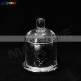 Transparent Glass Jar With Glass Lid With Handle