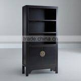 Antique Tall Wood Bookcase With 2 Door thumbnail-1