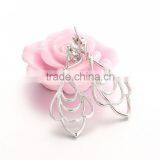 925 Sterling Silver Diamond Bridal Dubai Custom Jewelry Set E0019 thumbnail-4