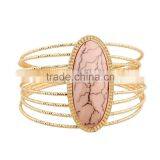 2016 New Gold Silver Triangle Alloy Wide Open Cuff Bangle Bracelet For Women Fashion Jewelry thumbnail-4