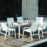 Modern simple design elegant 7pcs dining sets outdoor furniture