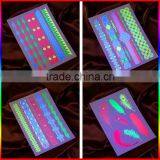 Hot Sale Color Changing Fluorescence Flash Tattoo Stickers thumbnail-1