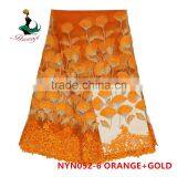 2016 Haniye High Quality Fashion Tulle Lace Fabric Embroidery French Net Lace/NYN52 thumbnail-5