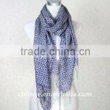 Silk/wool Blended Printed Scarf thumbnail-1